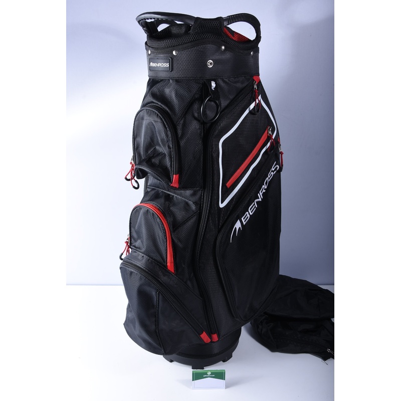 Benross Cart Bag / 14-Way Divider / Black & Red