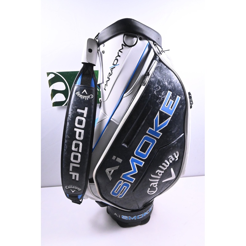 Callaway Paradym Ai Smoke Tour Bag / 6-Way Divider / White, Grey & Blue